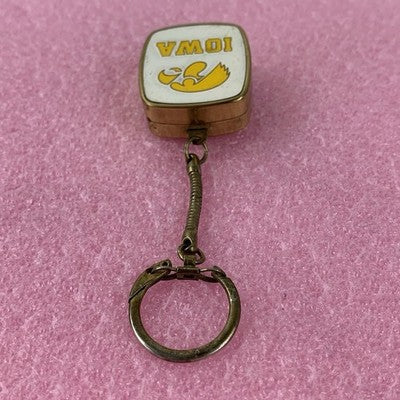 University of Iowa Hawkeyes Fight Song Music Box Vintage Keychain
