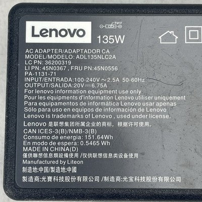 Lenovo ADL135NLC2A  AC Adapter Lot of 5 NO Power Cord