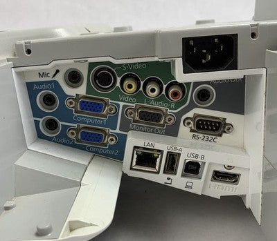 Epson H455A LCD Lamp Projector - No Remote Missing Port Cover 1478 Lamp Hours