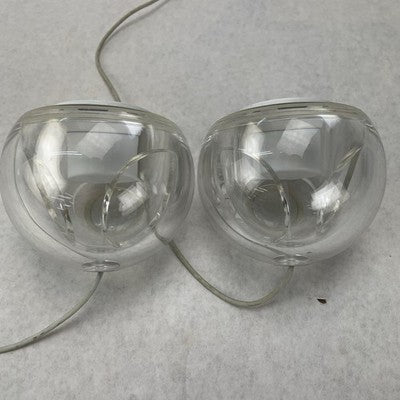 Apple Pro  M6531 Clear Wired Speakers made by Harmon Kardon Untested