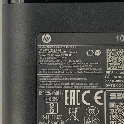 HP TPN-LA31 N57045-001 ZBook Firefly 100W 20V USB-C Charger