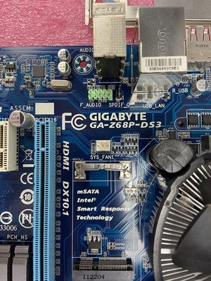 Gigabyte Z68P-DS3 Motherboard Intel Core i5-2400 3.1GHz 8GB RAM w/IO