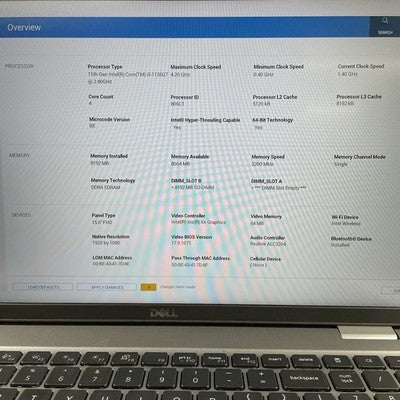Dell Latitude 5520 15.6" i5-1135G7 2.40GHz 8GB RAM No SSD/OS/AC/Batt - Bad Port