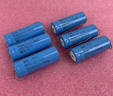 Mallory TCG822U015N2L 8200UF 15V 235-8305A (Lot of 6)