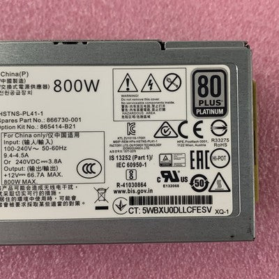 HP HSTNS-PL41-1 865409-001 866730-001 800W Server Power Supply