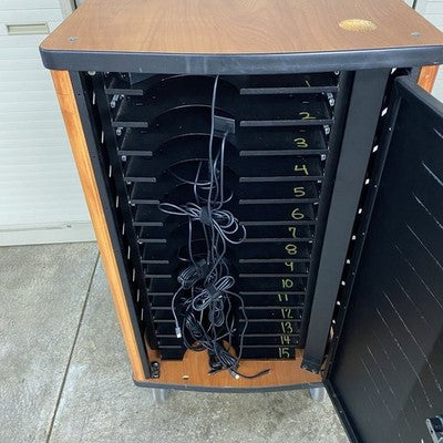 Spectrum Industries 15 Bay USB-C Laptop Charging Station Cart 40"H 22"W 30"L