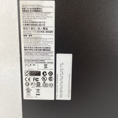 HP Compaq Pro 630s SFF AMD A4-5300B 3.40 GHz 4 GB RAM No HDD/OS