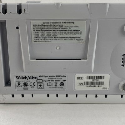 Welch Allyn 63XTXX Vital Sign Monitor 6000 Series No Battery READ
