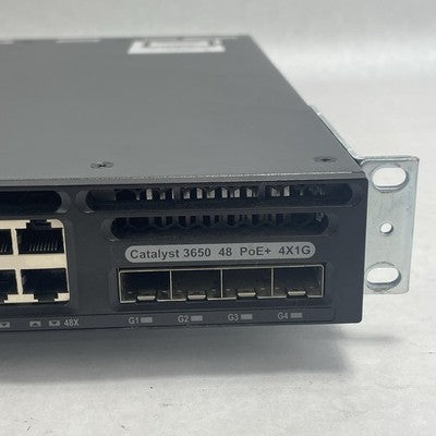 Cisco WS-C3650-48PS-S V02 Tested & Reset 2X PSU