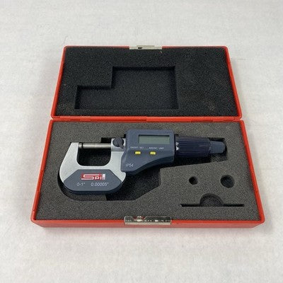 SPi Mechanical IP54 0-1" 0.00005" Outside Micrometer Untested