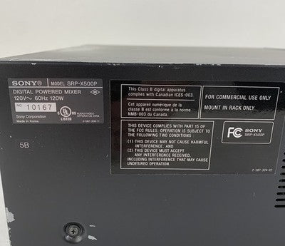 Sony SRP-X500P Digital Powered Mixer