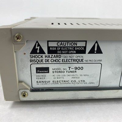 Sansui T-900 Quartz PLL Synthesizer Tuner Power Tested
