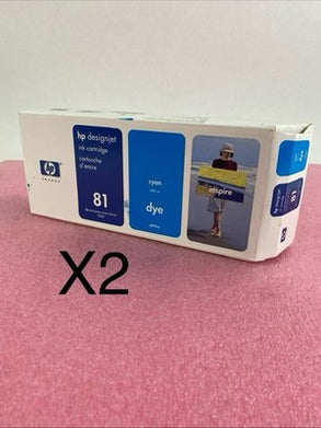 HP C4931A Cyan Ink cartridge Designjet 5000 5500 New OEM Box Sealed 04 Lot of 2
