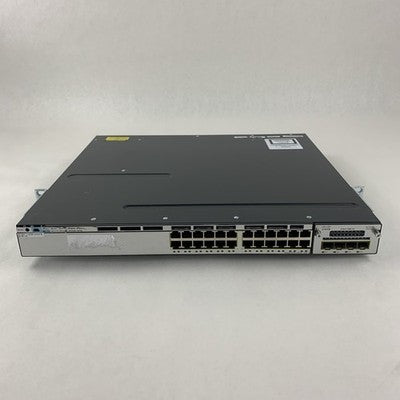 Cisco WS-C3750X-24P-S V02 24 Port PoE Gigabit Switch Tested Reset
