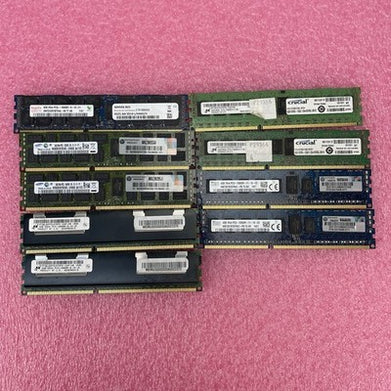Mixed DDR3 ECC RDIMM Server RAM Lot 9pc 48GB Hynix/Samsung/Micron Untested