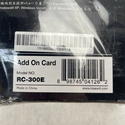 Rosewill PCIe 1-Port Serial Card Components RC-300E