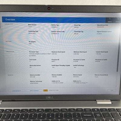 Dell Latitude 5520 15.6" i5-1145G7 2.60 GHz 8 GB RAM No SSD/OS/Battery - Read