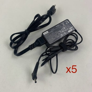 Lenovo ADLX45NCC3A Small Barrel AC Adapter 20V 2.25A 45W 01FR000 Lot of 5x