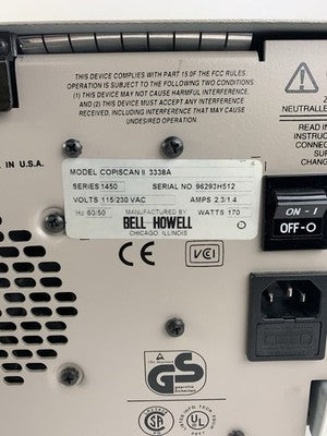 Bell & Howell Copiscan II 3338A - Tested - Powers On or For Parts