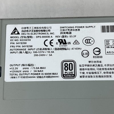 Delta DPS-900DB A 900W 240V 10.3A 80+ Platinum Server Power Supply Power Tested