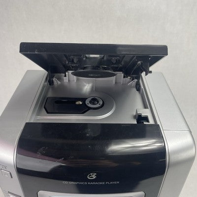 GPX JM258 Portable Karaoke Machine: 5" B&W Monitor CD/CD+G No Mic
