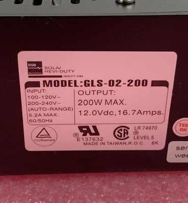EGS Electrical Group Sola/Hevi-Duty GLS-02-200 Power Supply - Damaged Mount