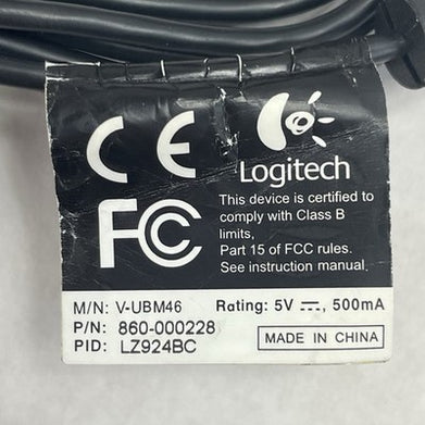 Logitech V-UBM46 Webcam USB Camera With Mic Tested Lot of 2