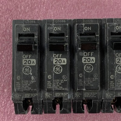 GE RT-692 THQB120 Circuit Breaker 1 Pole 20 Amp Untested Lot of 6x