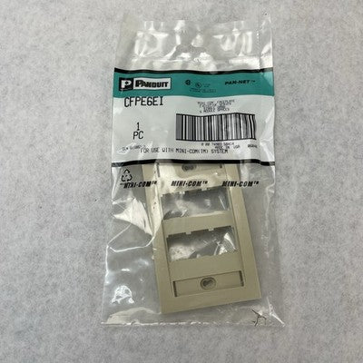 Panduit CFPE6EI MINI-COM Face-Plate Executive Series 6 Module Spaces Lot of 4