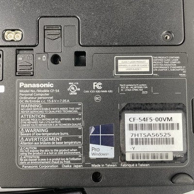 Panasonic ToughBook CF-54 14" i5-6300U 2.40 GHz 8 GB RAM No SSD/OS/AC/Batt