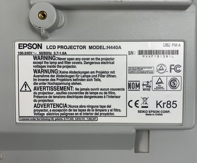 Epson Brightlink H440A LCD Projector 567 Lamp Hours