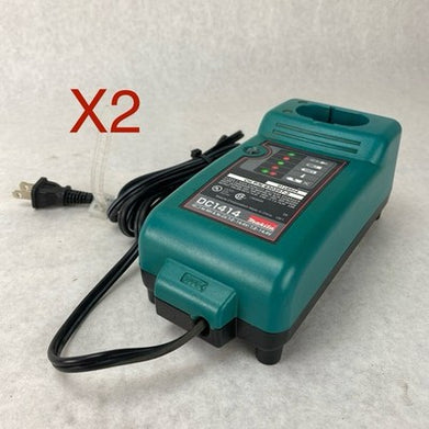 Makita DC1414 7.2-14.4V/7,2-15,4V Class 2 battery Charger Lot of 2
