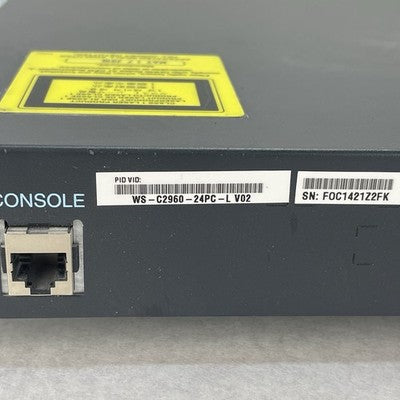Cisco Catalyst WS-C2960-24PC-L PoE-24 V02 Switch - Tested