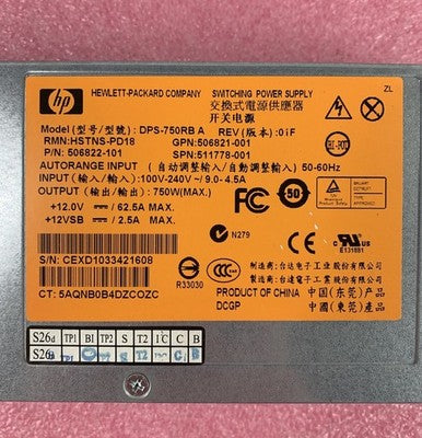 HP DPS-750RB A HSTNS-PD18 750W Switching Power Supply