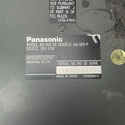 Panasonic Hi-Fi Stereo Portable Monitor/Recorder AG-505-P Accessories