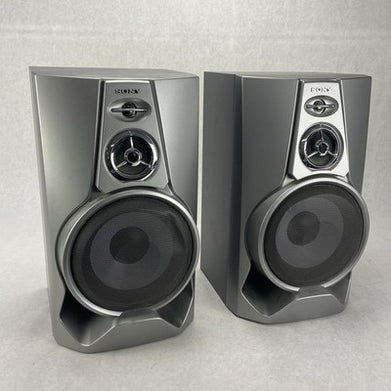 Sony SS M100 Speakers 3 Way Bass Reflex System 6 Ohms Gray Tested