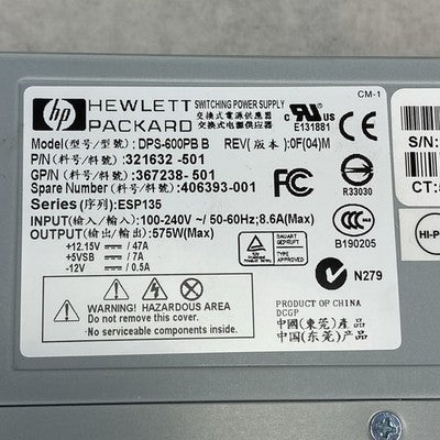 HP DPS-600PB B 575W Server Power Supply Power Tested (Lot of 2)