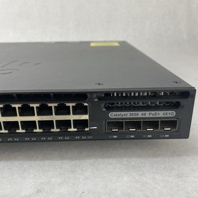 Cisco WS-C3650-48PS-S V05 48-Port PoE+ Switch 1x PSU No Rack Ears Tested Reset