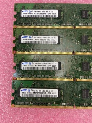 Samsung 1GB 1Rx8 PC2-6400U-666-12-ZZ M378T2863EHS-CF7 Lot of 8