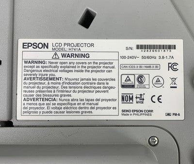 Epson H741A BrightLink 685Wi LCD Projector 4617 Lamp Hours