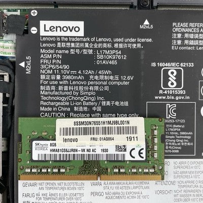 Lenovo ThinkPad L490 14" i5-8250U 1.60 GHz 8 GB RAM No SSD/OS -  Bad Corner