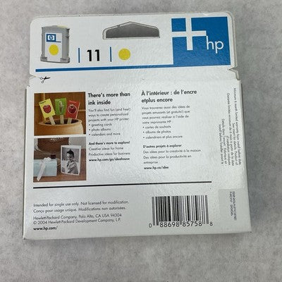 Genuine OEM HP 11 Yellow Ink Cartridge C4838AN Sealed Expired Lot of 3