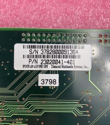Diamond Multimedia SPDSTR A50 AGP 8MB VGA Card