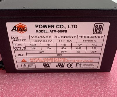 ATNG ATM-600FB 600W Power Supply