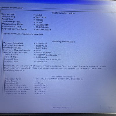 Dell Precision 7730 17.3" i7-8850H 2.6GHz 32GB RAM NVIDIA No SSD No OS Dent Edge