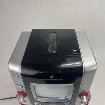 GPX JM258 Portable Karaoke Machine: 5" B&W Monitor CD/CD+G No Mic