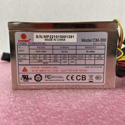 Coolmax CM-300 MP221010001391 Micro ATX 300W Power Supply