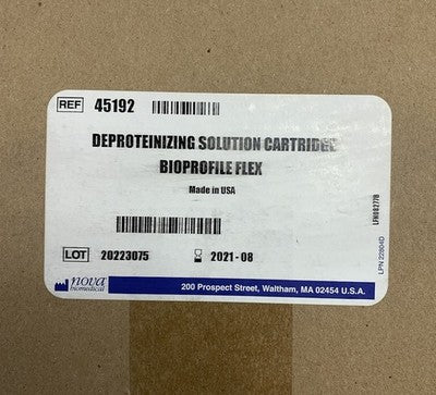 Nova Biomedical 45192 Deproteinizing Solution Cartridge Bioprofile Flex