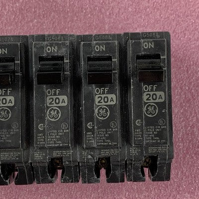 GE RT-692 THQB120 Circuit Breaker 1 Pole 20 Amp Untested Lot of 6x