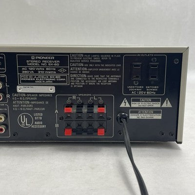 Pioneer SX-60 AV Receiver Amplifier  Tested